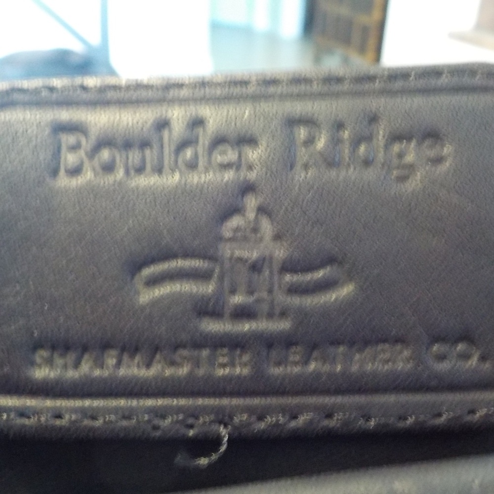 Black Leather Laptop/Biker/Tablet Tote - Picture 14 of 15